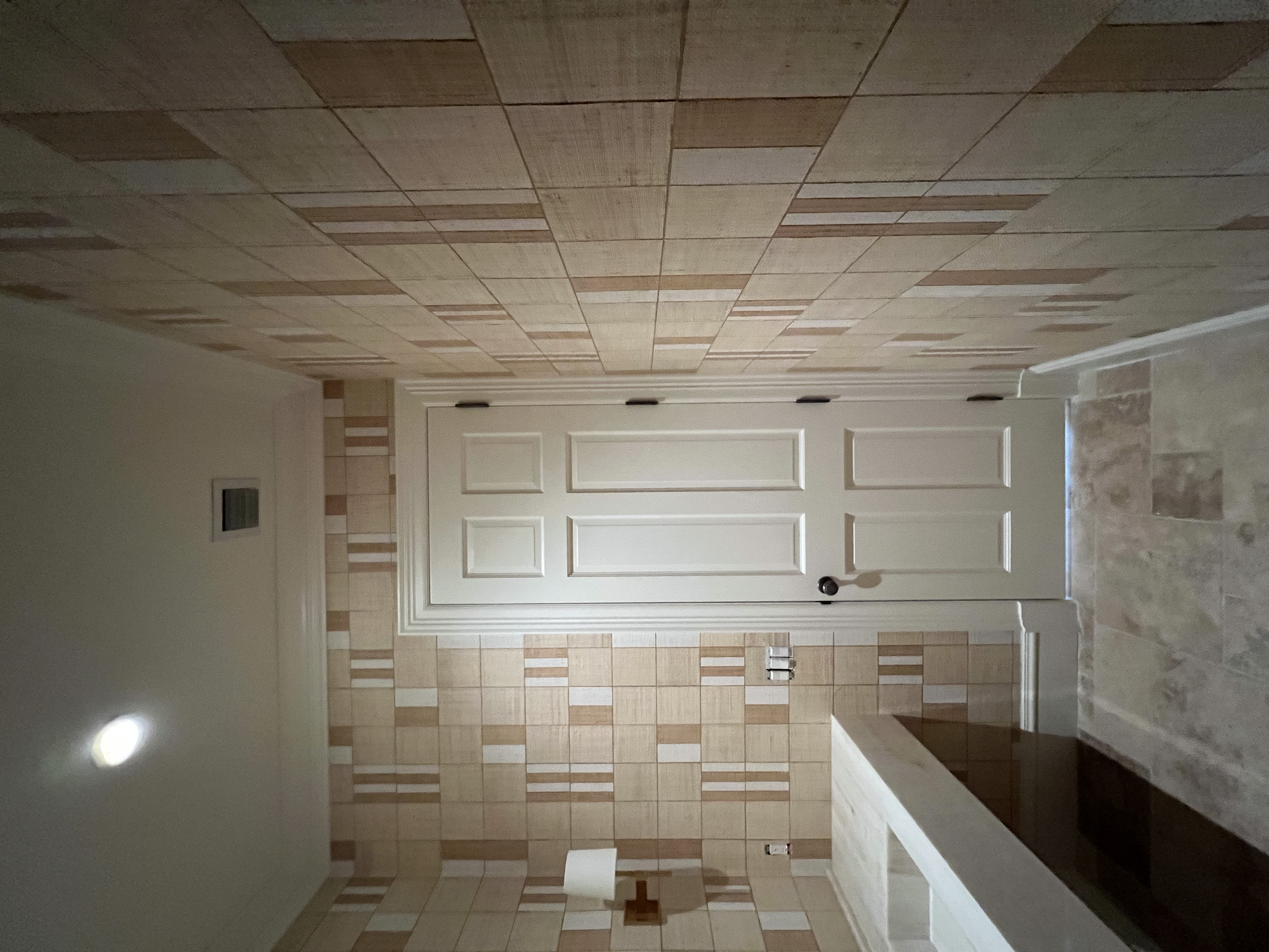 Living room wallpaper installation - Royal Palm Yacht Club Boca Raton