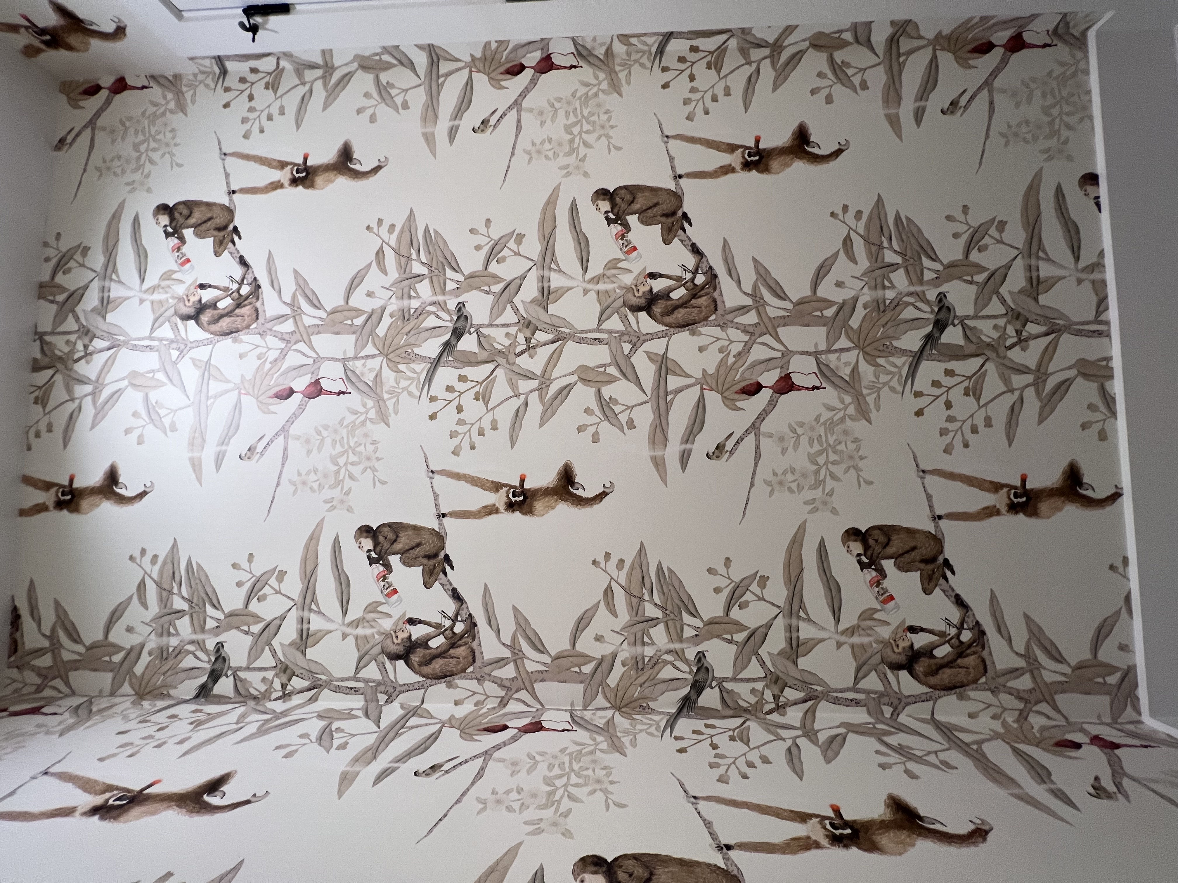 Professional office wallcovering installation - Downtown Fort Lauderdale